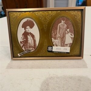 Sold Vintage Burnes of Boston brass style Dual Oval Gold Frame. New old stock